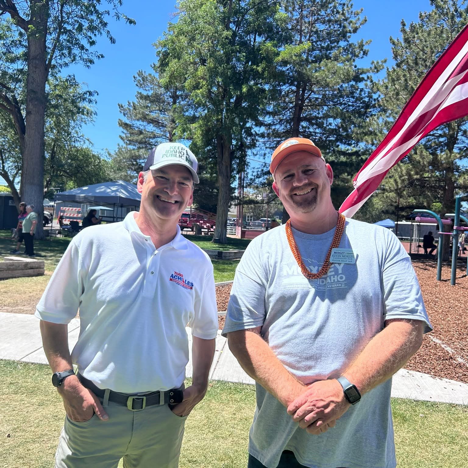 Kevin Moxley with Todd Achilles at a campaign event