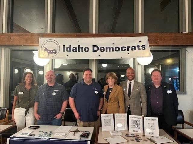 Kevin Moxley at an Idaho Democrats event